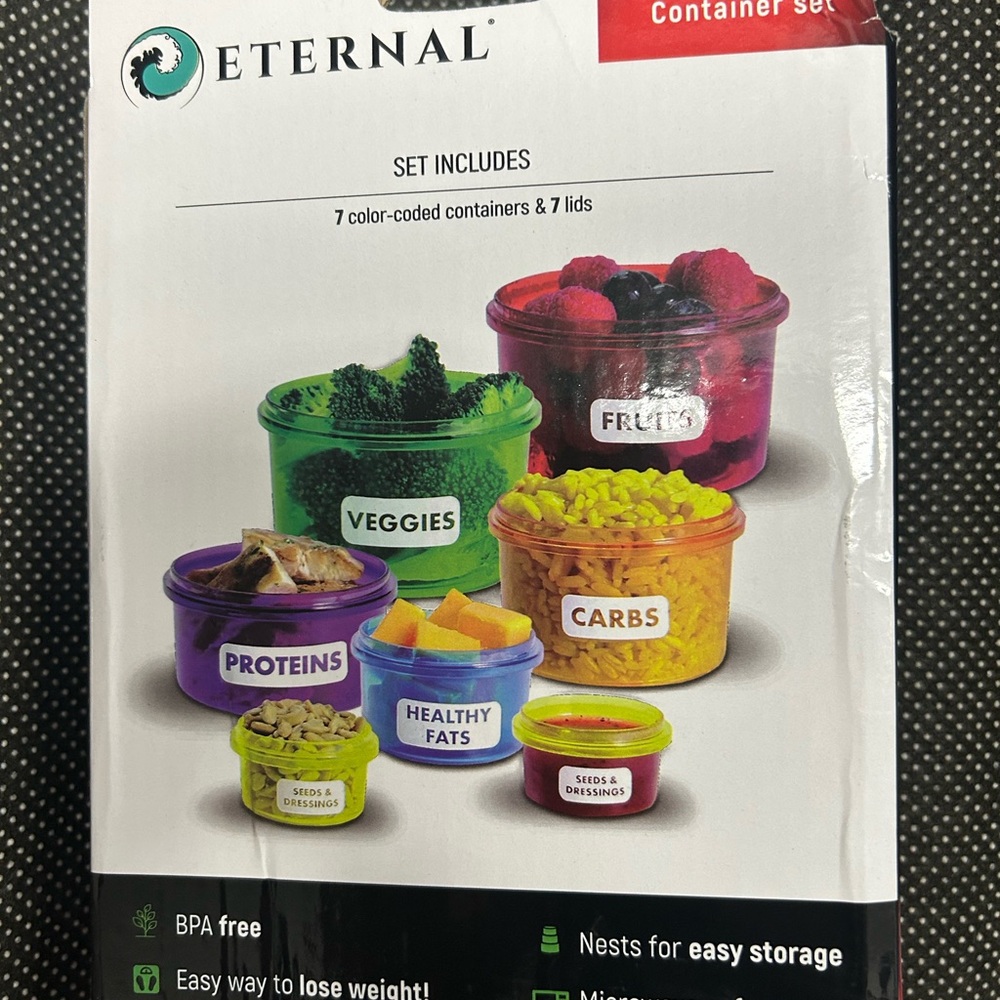 Eterna Portion Control Container Set - Multicolor - Picture 2 of 2